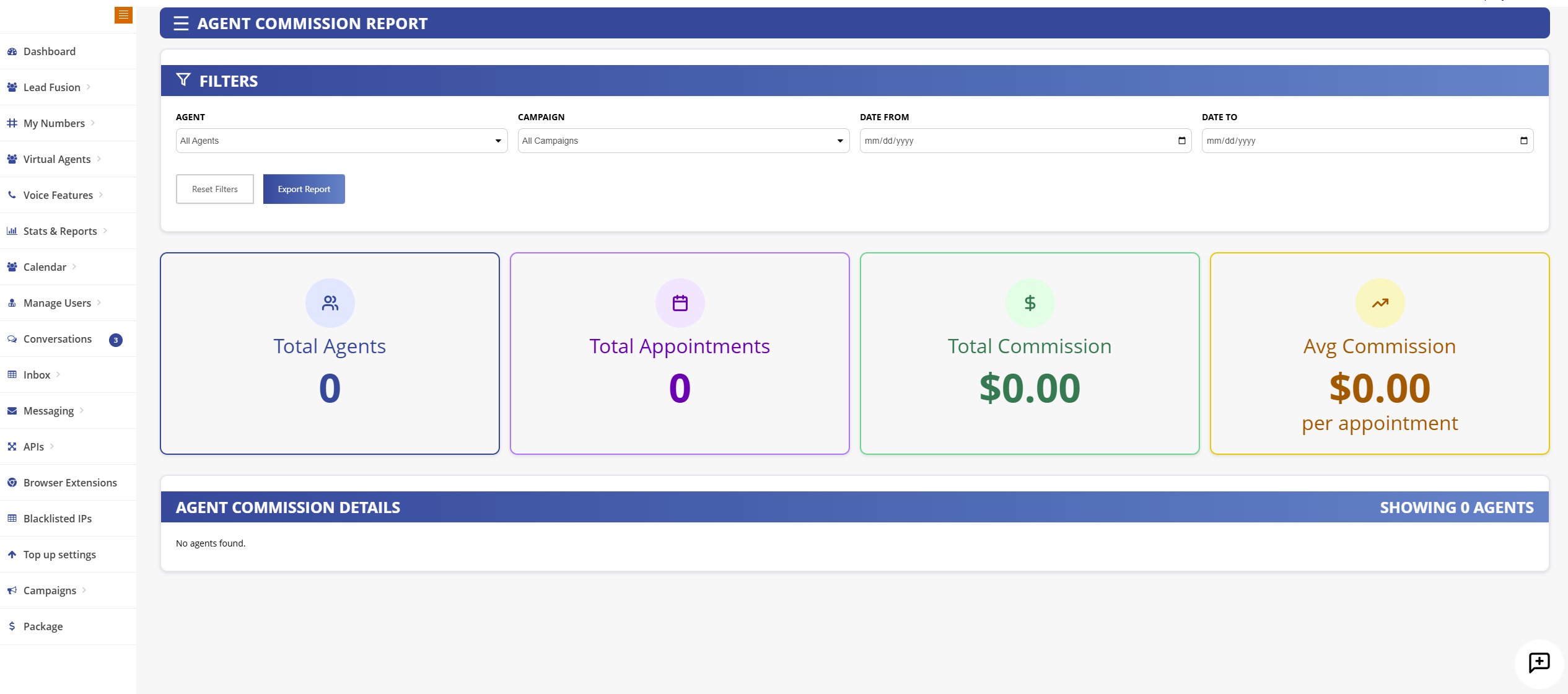 Agent Commission Report