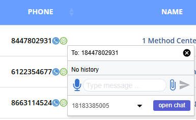 Click to Text Interface